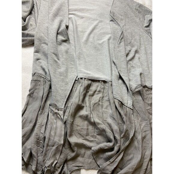 Maurices Gray open knit cardigan with flowy bottom part long sleeve size XXL - Picture 3 of 11